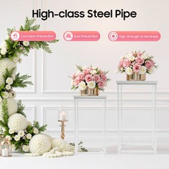 4x Metal Flower Rack Vase Stand Prop Geometric Column Wedding Party Decor 4-Size