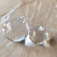 5pcs 40mm Crystal Smooth Ball Clear 1Hole Crystal Hanging Wedding Pendant