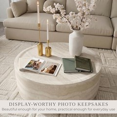 Set of 3 Linen Photo Albums – Safely Holds 4×6 Pictures