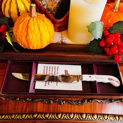 Royal Albert September Flower Cake Knife – Floral Handle, English Bone China