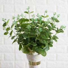 Eucalyptus Greenery 2 bushes Light Green Branches Artificial Wedding Party Home