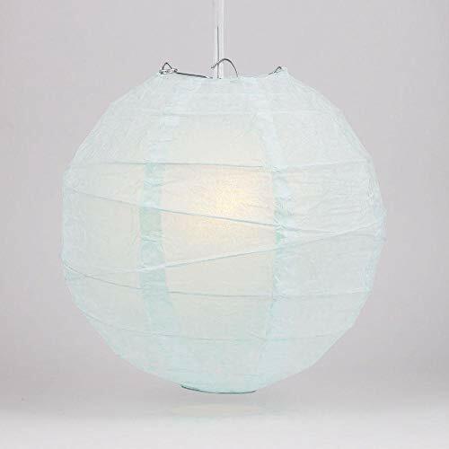 Quasimoon 8″ Artic Blue Irregular Ribbed Paper Lantern (10 PACK) by PaperLant…