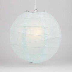 Quasimoon 8″ Artic Blue Irregular Ribbed Paper Lantern (10 PACK) by PaperLant…