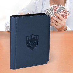 4 Pocket Ringless Side Loading Trading Card Binder, 160 Cards PU Fixed Page Z…