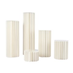 5pcs Cardboard Flowers Stands Milky White Flower Vase Stand Wedding Centerpieces