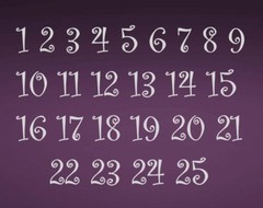 Wedding Table Numbers 1-10,15,20,or 25 Centerpiece Vinyl Sticker Decals (b)