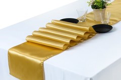 Spandex Chair Sashes + Satin Table Runners Wedding Bday Party Decor(Combo Offer)