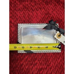 Mud Pie Metal Tray, His Ring Aluminum Tray Wedding Gift Decor
