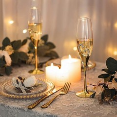 Wedding Champagne Goblets Toasting Flute Glasses for Bride and Groom Creative De
