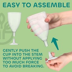 24 Plastic Wine Glasses Disposable – 7 Oz Clear BPA-Free Plastic 24-Pcs