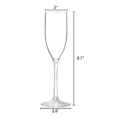 16 Pack Acrylic Champagne Flute, 5 Oz Clear Plastic Champagne Glasses