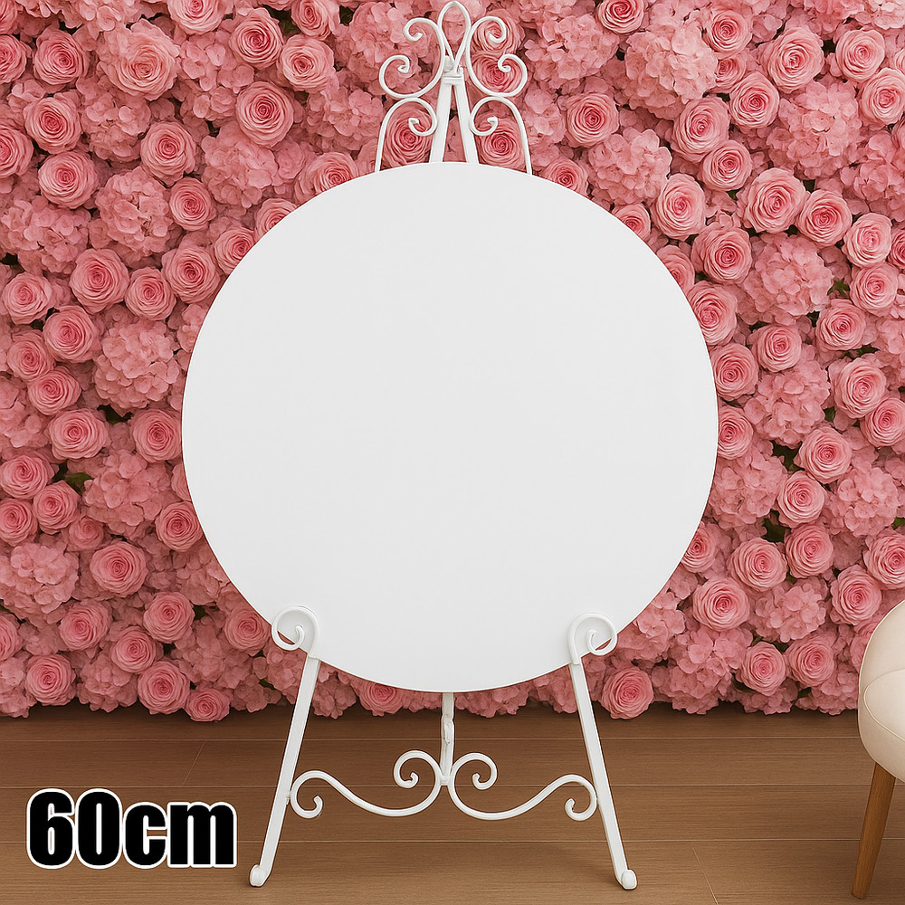 Blank Round Acrylic Sign Board Wedding Engagement Clear White Black Frost Gold