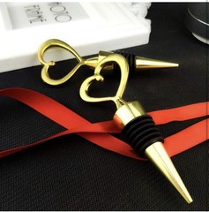 24PCS Wedding Favors & Bags Metal Alloy Heart Wine Bottle Stopper Champagne NEW