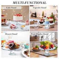 Uten Crystal Glass Cake Stand,Cake Display stand,Dessert Holder -Wedding,Party