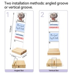 Sticky Notes Monitor Memo Board Acrylic Holder with 12.2 x 3.1 inches, God