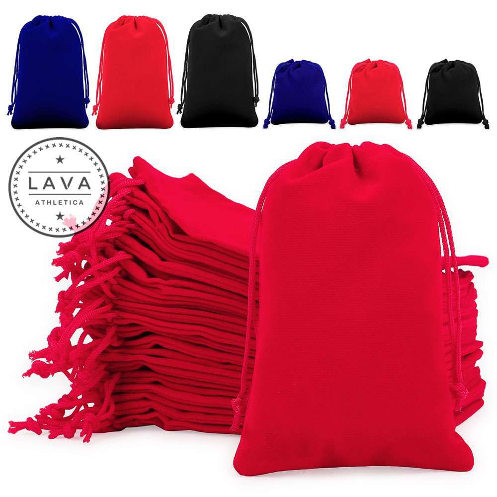 25 50 PCS Velvet Drawstring Pouch Jewelry Baggie Ring Party Wedding Gift Bag Set
