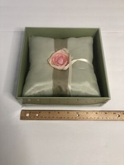 Bridal Wedding Ceremony Ring Barrier Pillow Cushion Mint Green Satin