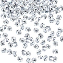 10000 Clear Wedding Table Scatter Confetti Crystals Acrylic 4mm, Silver