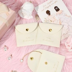 Jewelry Bags Bridesmaid Gifts Set of 8 Velvet Small 8 x 8 cm (Button) Ivory