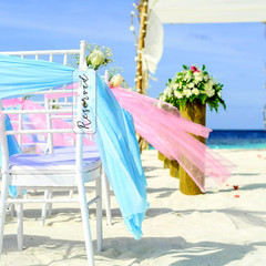 6 Pieces Reserved Signs for Wedding Chairs Acrylic Tag Hanging Reserved Signs wi