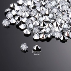 10000 Clear Wedding Table Scatter Confetti Crystals Acrylic 4mm, Silver