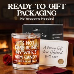 AXIARA Husband Birthday Gifts for Men – 11 oz 11 Ounces, White – Arm Candy