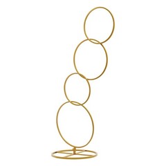 5.02ft Gold Metal Flower Stand – Stylish Square Pillar Arch with 4-Tiers