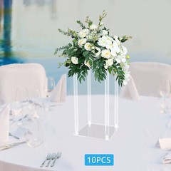 Acrylic Wedding Flower Stand, Sturdy and Durable, 17.64 lbs Load Bearing, Clear