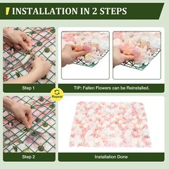 Artificial Flower Wall Backdrop 12*Flower Walls For Photo Background Wedding