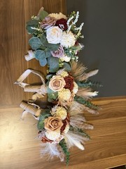 Floral Flower Bouquet For bride And Two Bridesmaids 3 PCs