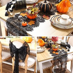 12 Pcs Black Lace Table Runners Rustic Wedding Table 14 x 120 Inch Classic