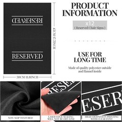 12 Pcs Reserved Chair Signs for Weddings Parties Celebrations Church Events