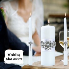 3 PCS Unity Wedding Candle Set 1 Pillar 2 Taper Candles Ceremony Decor