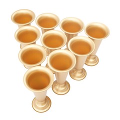 Metal Wedding Centerpieces Vase Decor Metal Trumpet Flower Vase 10Pcs Gold 9.8in