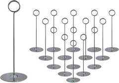 16 Pieces Table Card Holder 8 Inches Silver Place Steel Card Holders for Photos