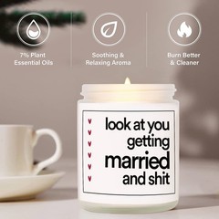 BaubleDazz Funny Wedding Gifts, 7oz, Look at You, Getting Married