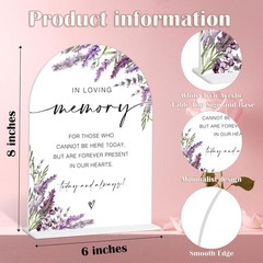 Lavender Wedding Memorial Sign In Loving Memory Table Sign 39″ Personalized
