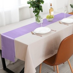 Aneco 12 Pack Satin Table Runner 12 x 108 Inch Pastel Rainbow Long Wedding Sa…
