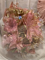 Pink flower bouquet sweet 16 quinceañera party occasions *good condition*