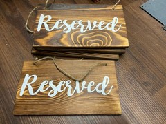 Reserved Chair Signs