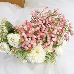 Babys Breath Artificial Flowers – Real Touch Fake Gypsophila for 120 PCS Pink