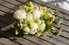 Romantic Peony Wedding Bride Bouquet Garden Waterfall Sagging Simulation Flower