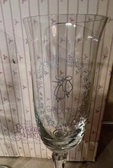 Precious Moments Bride Groom Champagne Flutes Set Wedding Toast Glasses In Box