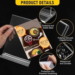Acrylic Sign Holder 8.5 x 11 Inches 14 Pack Double Sided Clear 8.5×11 Inches