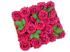 25/50pcs Artificial Foam Roses for Wedding Bouquets DIY Home Party Decoration