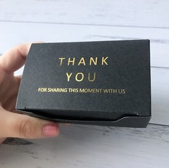 100x Gold Foil Rectangle Wedding Party Baptism Black Favour Boxes Thank You Gift