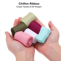 3 Rolls Ribbon Crinkle Chiffon 1.5″ 6Yard Purple Light Purple Grey Purple