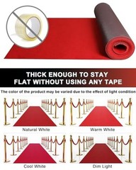 450GSM Extra Thick Red Carpet Runner for Party & Events, 4ft x 30ft Heavy Duty