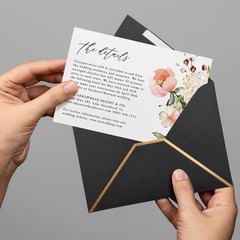 XHKDSYMC 50 Pack 5×7 Envelopes Self Seal, Black for 5×7,
