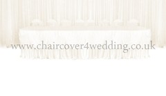 Cake table skirt,Top Table skirt With Swag with Fairly led lights With 30p Clips